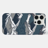 pixelige Berge iPhone Hülle (Rückseite (Horizontal))