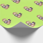 Pixelige farbenfrohe Kätzchen Geschenkpapier (Ecke)