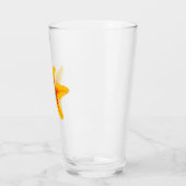 Pixelige gelbe Lilienblume Glas (Links)