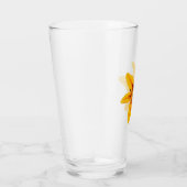 Pixelige gelbe Lilienblume Glas (Rechts)