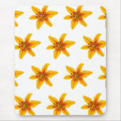 Pixelige gelbe Lilienblume Mousepad (Vorne)