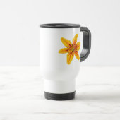 Pixelige gelbe Lilienblume Reisebecher (VorderseiteRechts)