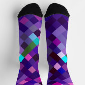 Pixelige lila Socken (Oben)
