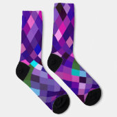 Pixelige lila Socken (Rechts)