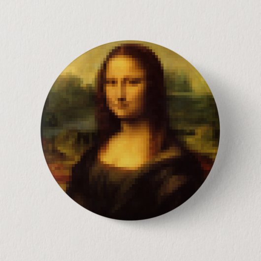 pixelige Mona Lisa Button (Vorderseite)