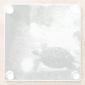 pixelige Schildkröten Glasuntersetzer (Rückseite)