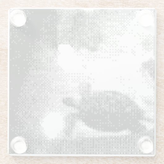 pixelige Schildkröten Glasuntersetzer (Rückseite)