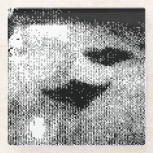 pixelige Strahlen Glasuntersetzer