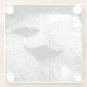 pixelige Strahlen Glasuntersetzer (Rückseite)