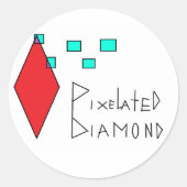 pixeliger Aufkleber (Vorderseite)