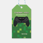 Pixeliger Party-Dankeschön-Tag Geschenkanhänger (Vorderseite)