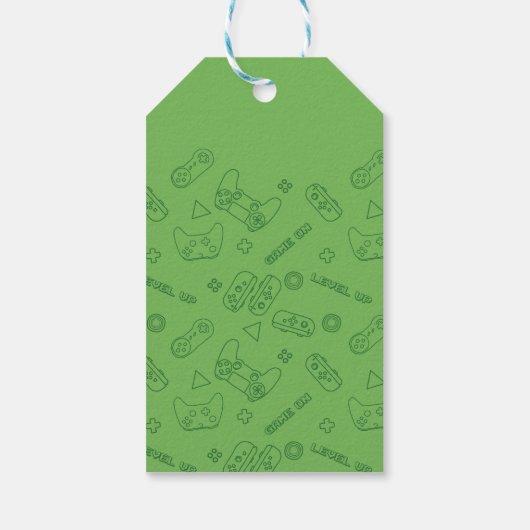 Pixeliger Party-Dankeschön-Tag Geschenkanhänger (Rückseite)