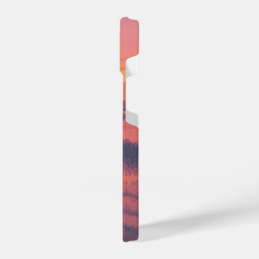 pixeliger Sonnenuntergang iPhone Hülle (Linke Seite)