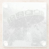 pixeliger Swing-Ride-Untersetzer Glasuntersetzer (Rückseite)