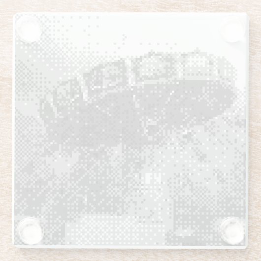 pixeliger Swing-Ride-Untersetzer Glasuntersetzer (Rückseite)