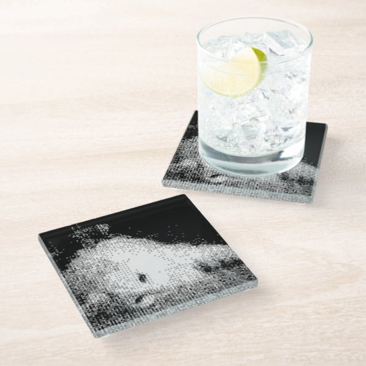 pixeliger Untersetzer (Schrägansicht)