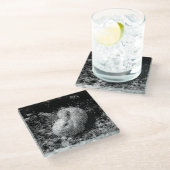 pixeliger Untersetzer aus Kaninchenglas (Schrägansicht)