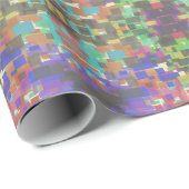 Pixeliges gemustertes jenseits der Farben des Rege Geschenkpapier (Rolleneckpunkt)