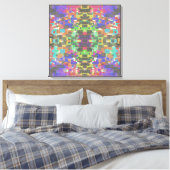 Pixeliges gemustertes Muster jenseits der Regenbog Leinwanddruck (Insitu (Schlafzimmer))