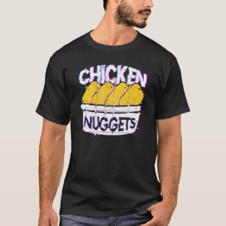 pixeliges Glitched Chicken Nuggets Vaporwave T-Shirt