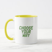Pixeliges Labyrinth und Äpfel Tasse (Links)