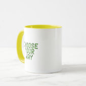 Pixeliges Labyrinth und Äpfel Tasse (Vorderseite Links)