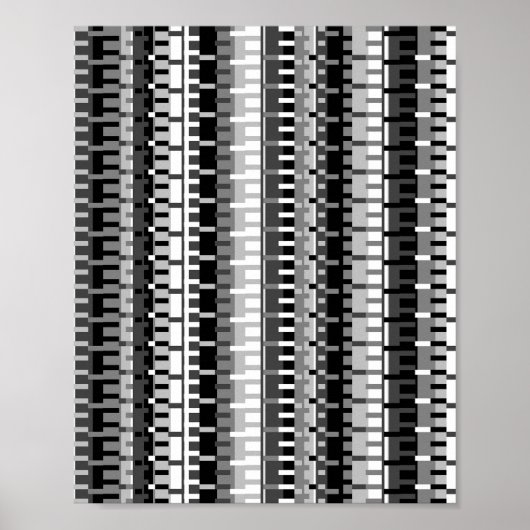 Pixeliges mathematisches Muster  Poster (Vorne)
