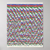 Pixeliges mathematisches Muster  Poster (Vorne)