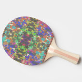 Pixeliges Muster jenseits der Regenbogenfarben Tischtennis Schläger (Seitenansicht)