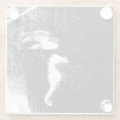 pixeliges Seepferd Glasuntersetzer (Rückseite)