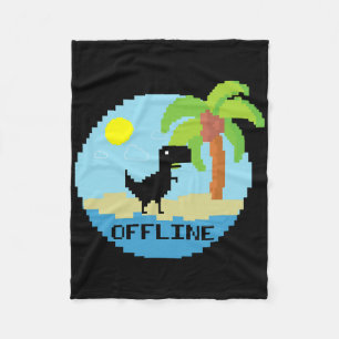 Pixelisierter Dinosaurier Urlaub Tech Enthusiasten Fleecedecke
