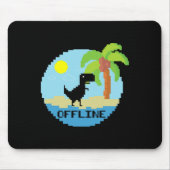 Pixelisierter Dinosaurier-Urlaub Tech-Enthusiasten Mousepad (Vorne)