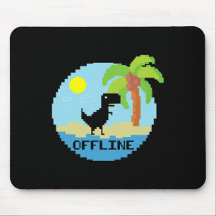 Pixelisierter Dinosaurier-Urlaub Tech-Enthusiasten Mousepad