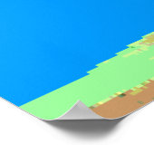 Pixelkarte der Welt Poster (Ecke)