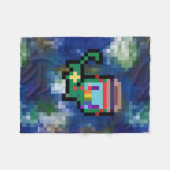 Pixelkatze Fleecedecke (Vorderseite (Horizontal))