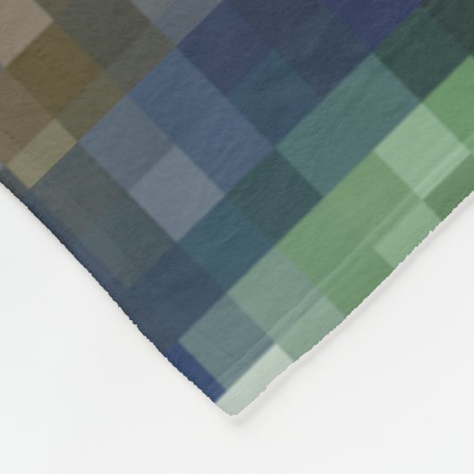 Pixelkatze Fleecedecke (Ecke)