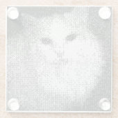 Pixelkatzenglas-Untersetzer Glasuntersetzer (Rückseite)