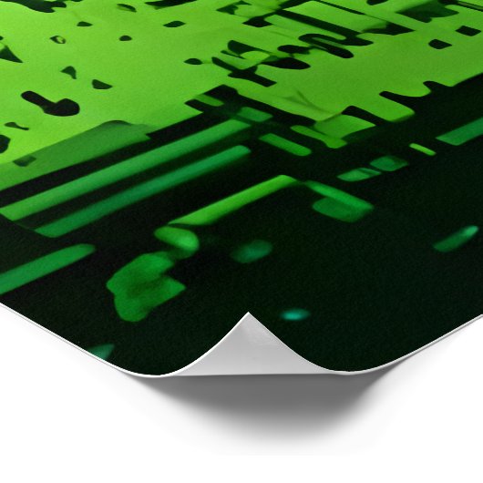 Pixelkunst, cooler Grünwald | Art der AI Poster (Ecke)
