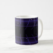 Pixelkunst des 80er Retro-Sci-Fi-Hintergrundes. Pi Kaffeetasse (VorderseiteRechts)