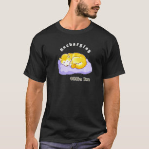 Pixelkunst eines schlafenden Shiba-Inu-Hundes T-Shirt