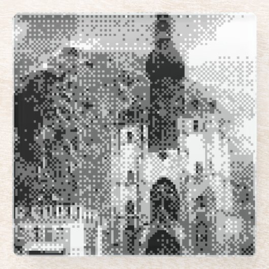 Pixelkunst Glasuntersetzer (Vorderseite)