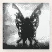 Pixelkunst-Mothman Glasuntersetzer (Vorderseite)