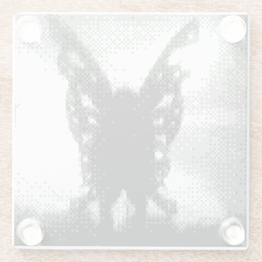 Pixelkunst-Mothman Glasuntersetzer (Rückseite)