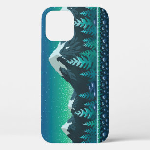 Pixelkunst: Schneeberge Nacht. Case-Mate iPhone Hülle