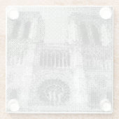 Pixelkunstnotre-Kuppel Glasuntersetzer (Rückseite)