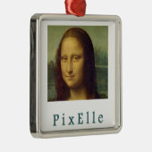 Pixelle Silbernes Ornament (Rechts)