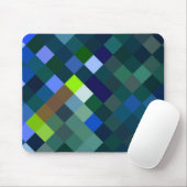 Pixelmuster - Blau Mousepad (Mit Mouse)