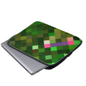 Pixelmuster - Grün Laptopschutzhülle (Vorne Knopf)