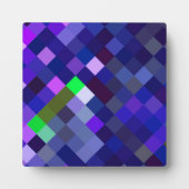 Pixelmuster - Indidigo Fotoplatte (Vorderseite)