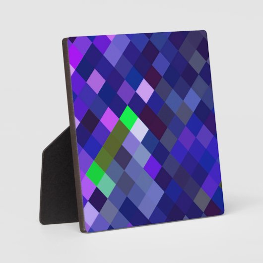 Pixelmuster - Indidigo Fotoplatte (Vorderseite)